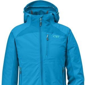 NWT Outdoor Research Sz. L Enchainment Jacket - Soft Shell Coat Hydro Blue OR